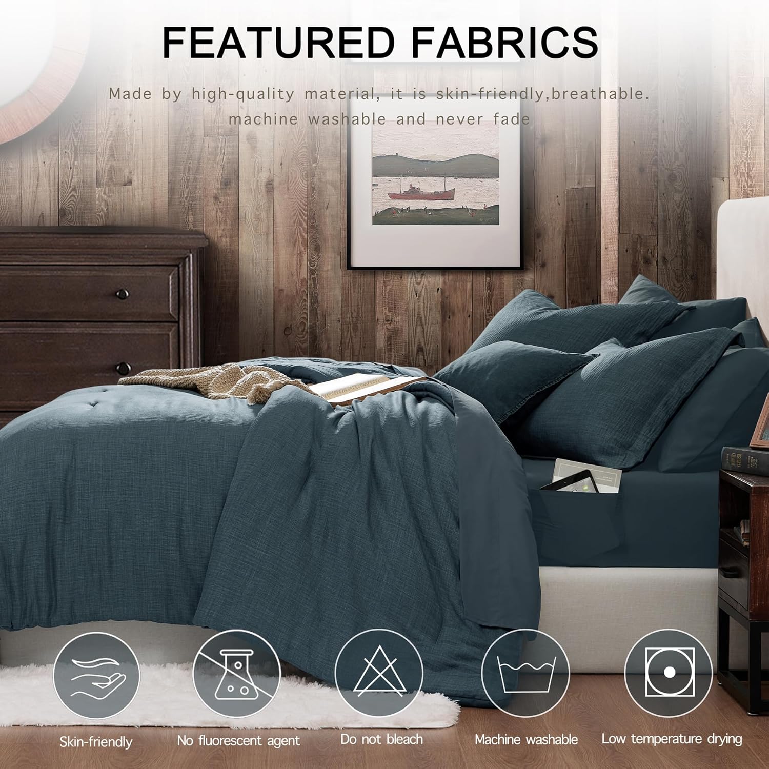 Melex Textured Comforter Set