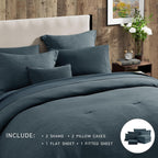 Melex Textured Comforter Set
