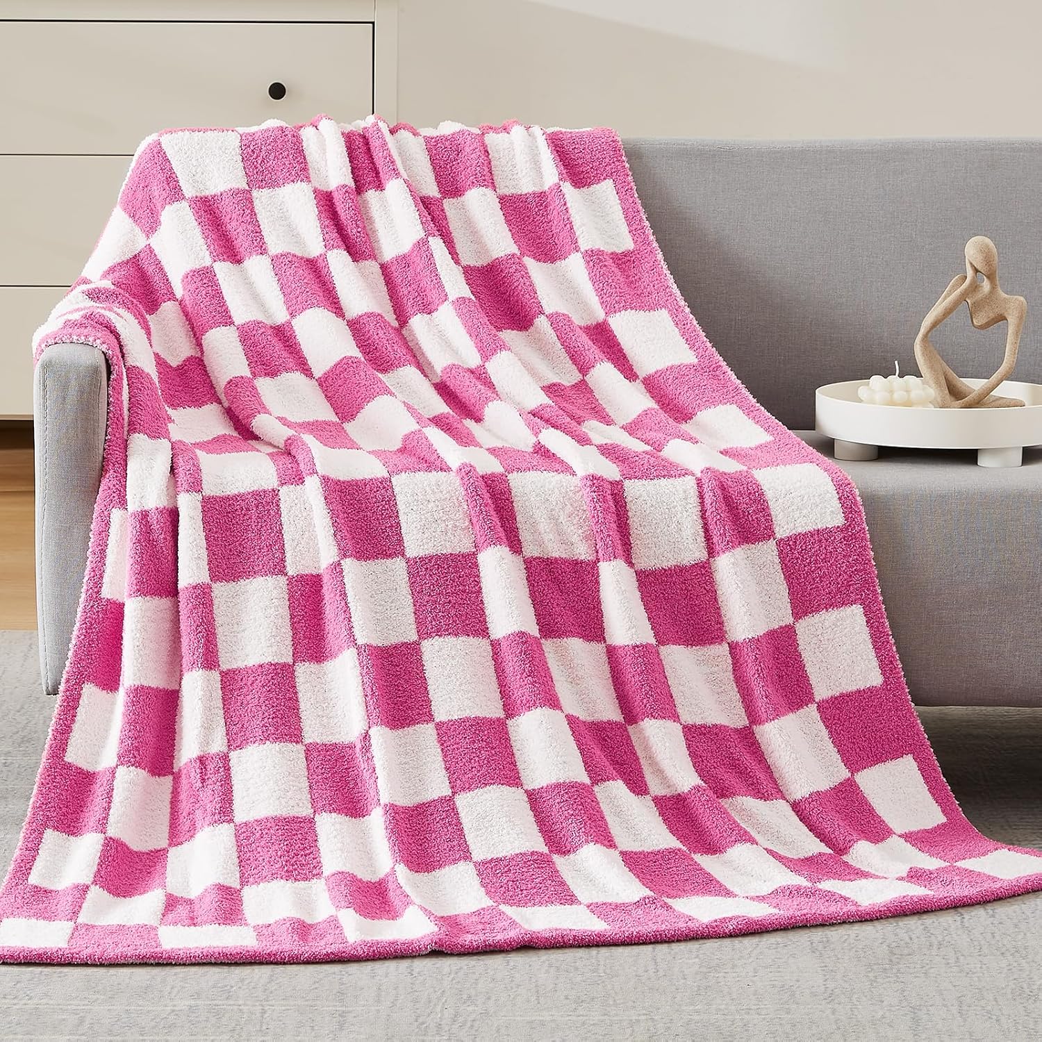 Melex Checkered Throw Blanket