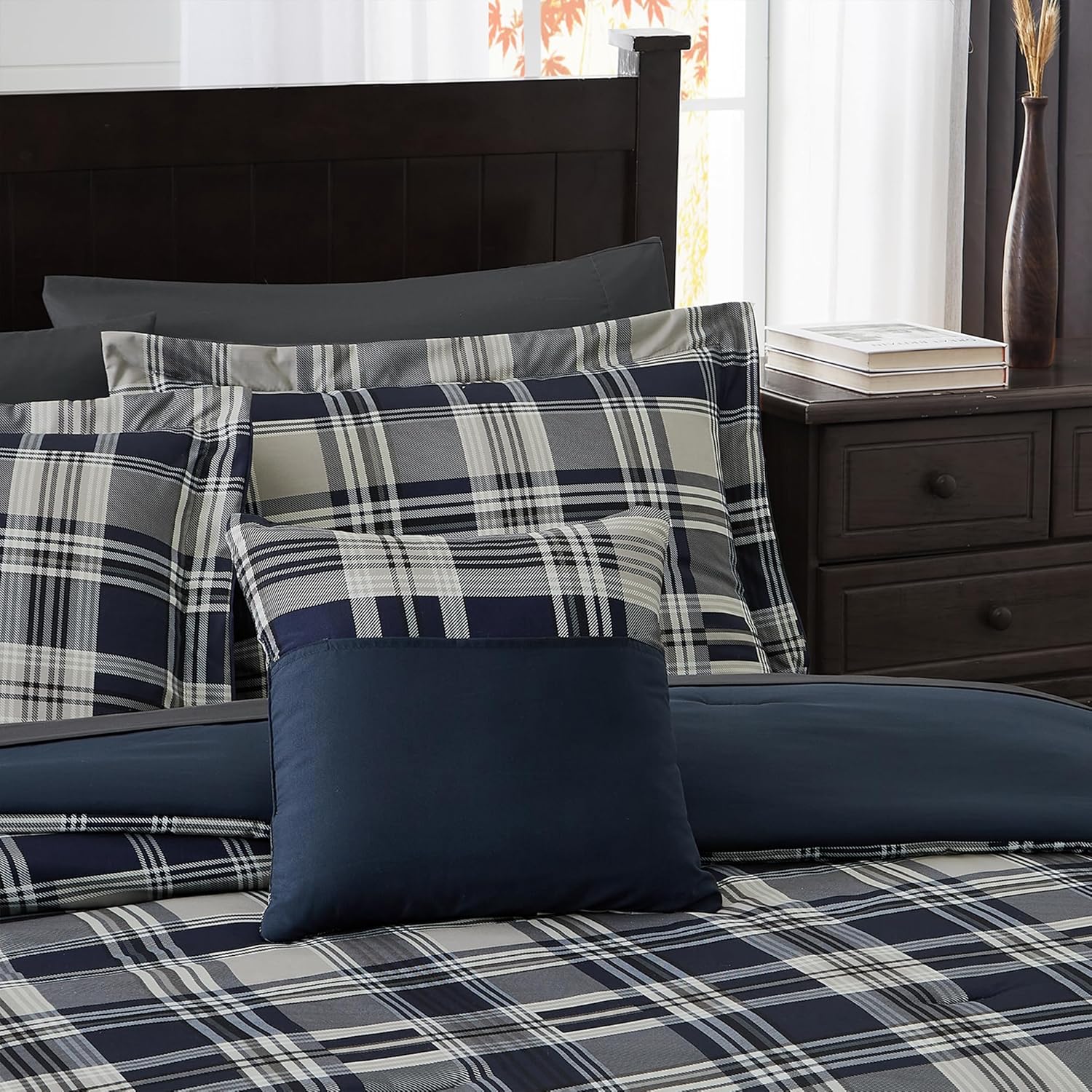 Melex Plaid Comforter Set