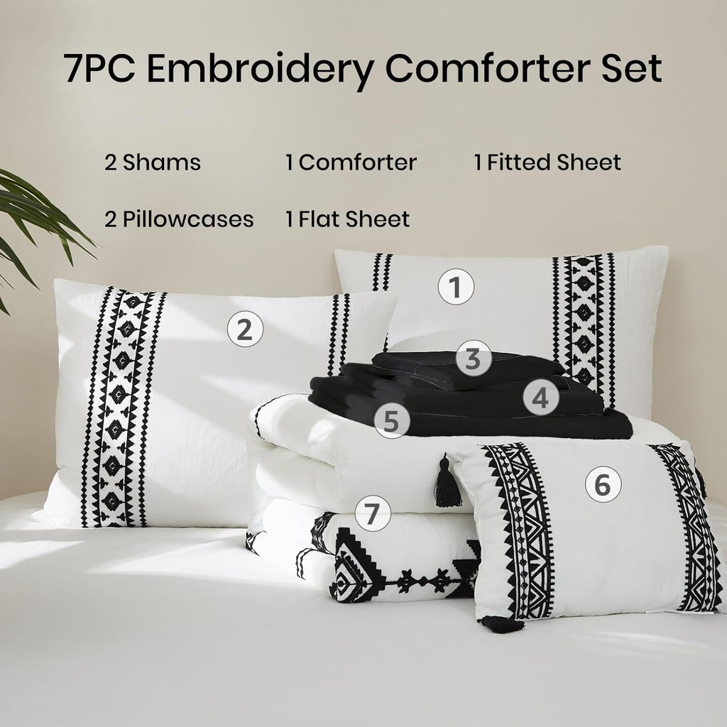 Melex Embroidery Comforter Set