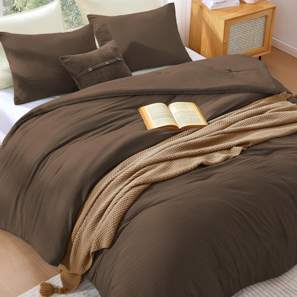 Prewashed fabric 7-piece Bed in a Bag Comforter Set