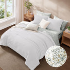 Melex Prewashed Bed in a Bag,Ultra Soft Comforter Bed Set with Sheets