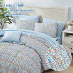 Melex Puff 7-piece Bed in a Bag Comforter Set with Sheets