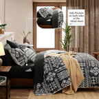 Melex Boho 7-Piece Bed in a Bag Comforter Set with Sheets