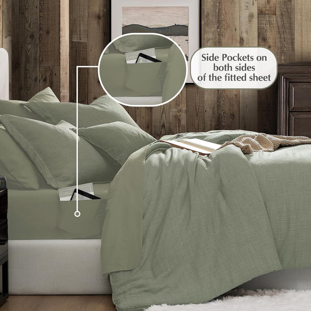 Melex Textured Comforter Set