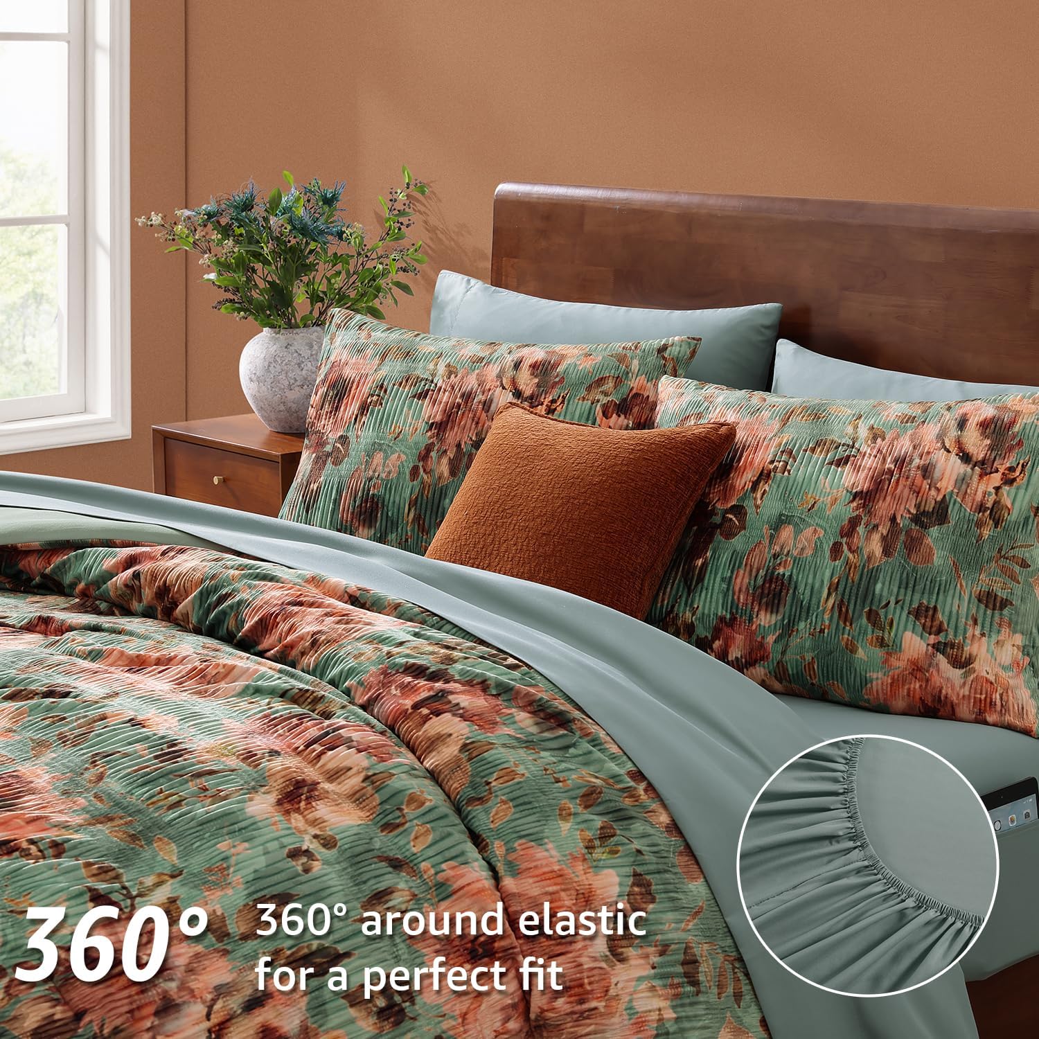 Melex Floral 7-piece Comforter Set