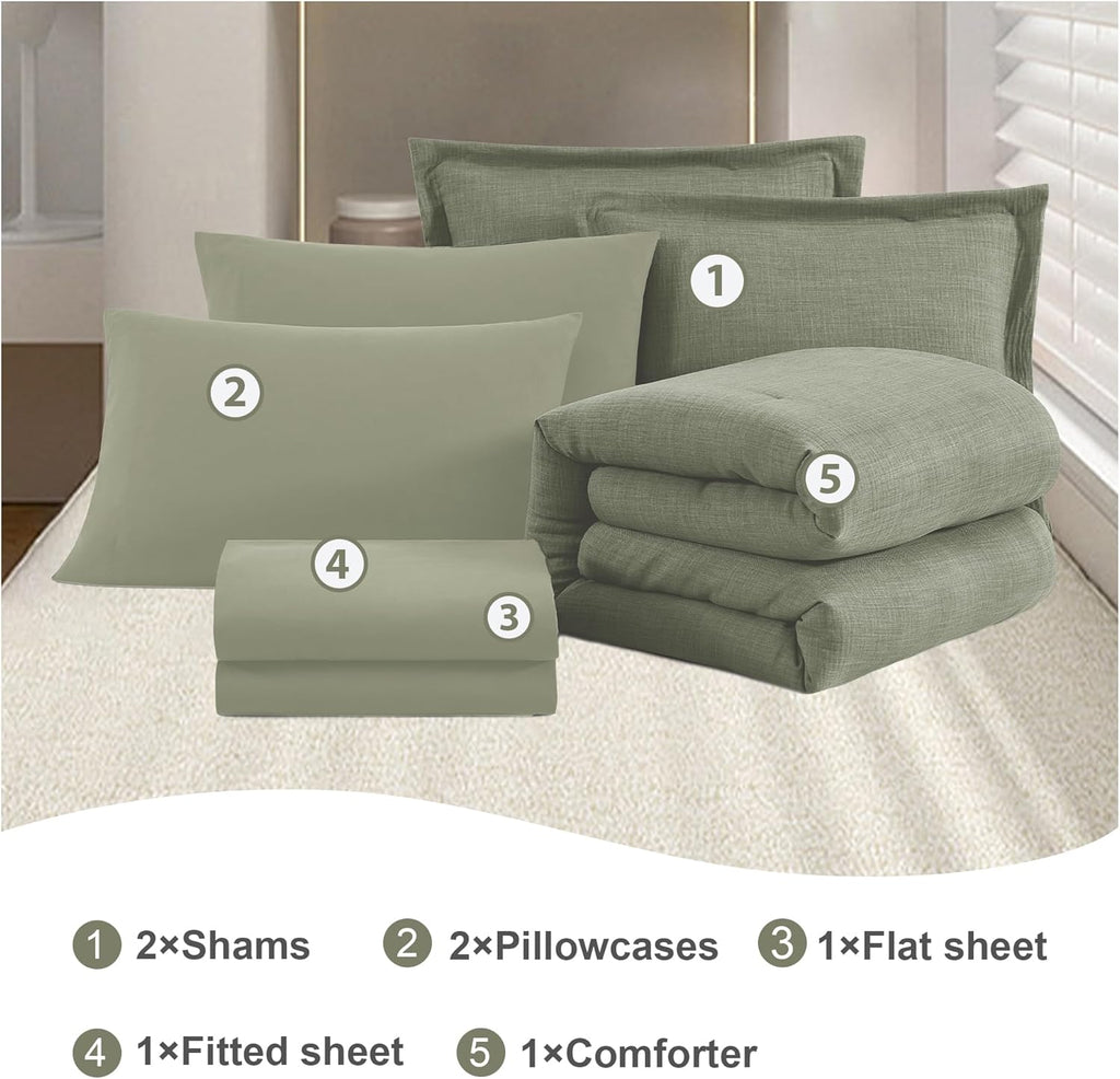 Melex Textured Comforter Set