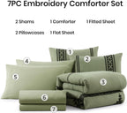 Melex Embroidery Comforter Set