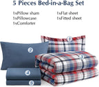 Melex Plaid Comforter Set