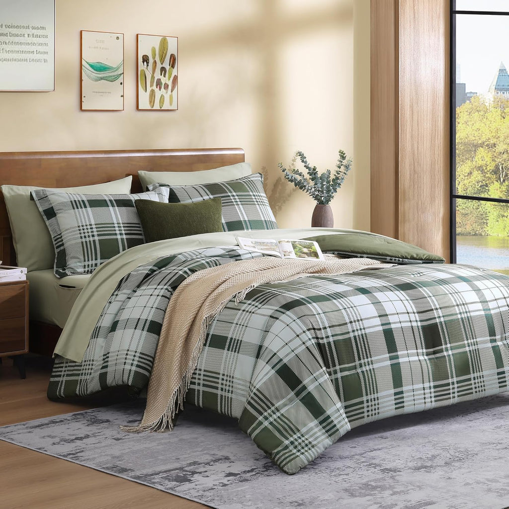 Melex Plaid Comforter Set