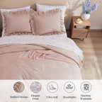 Melex Ruffle Comforter Set