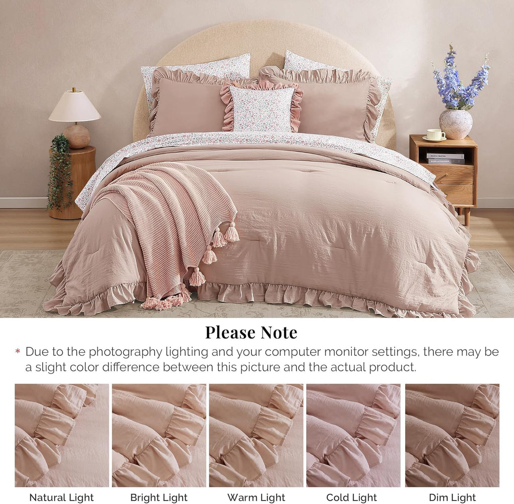 Melex Ruffle Comforter Set