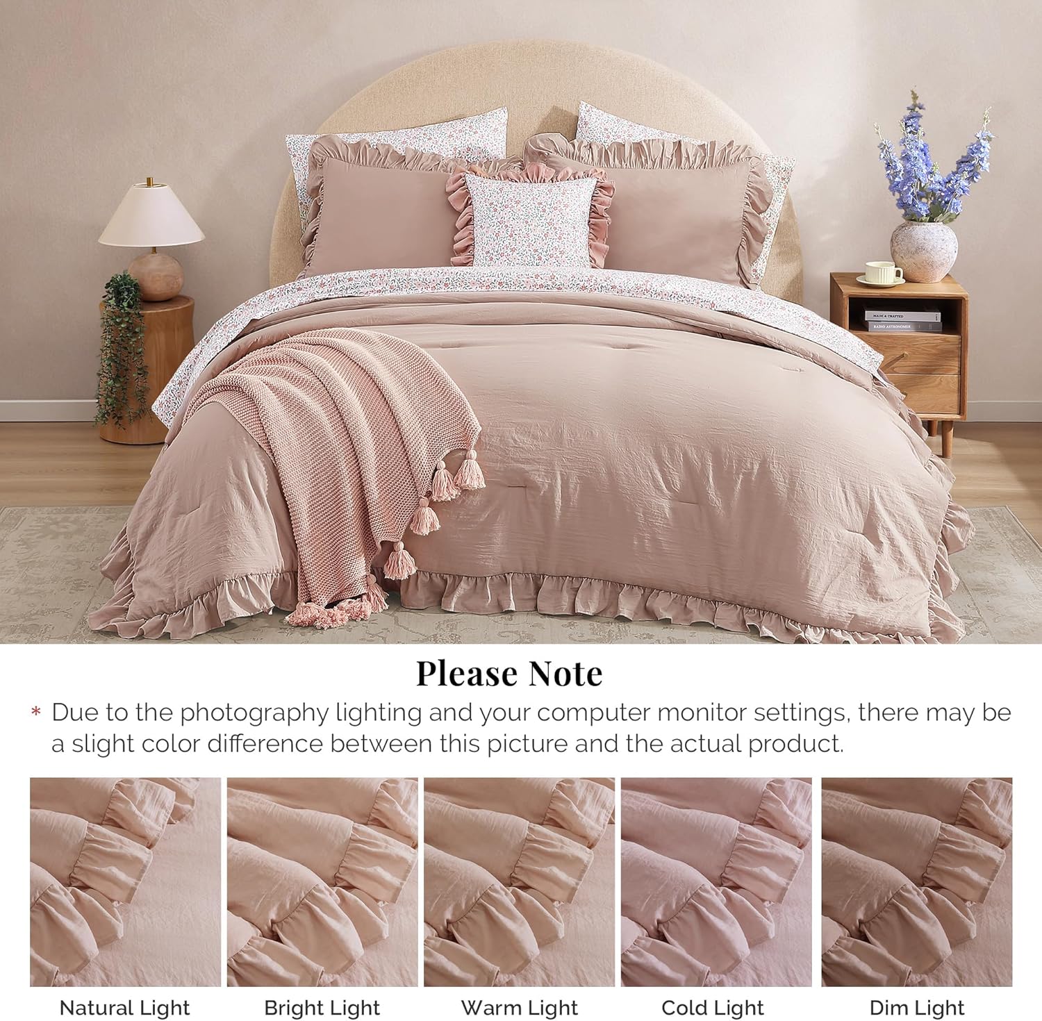 Melex Ruffle Comforter Set