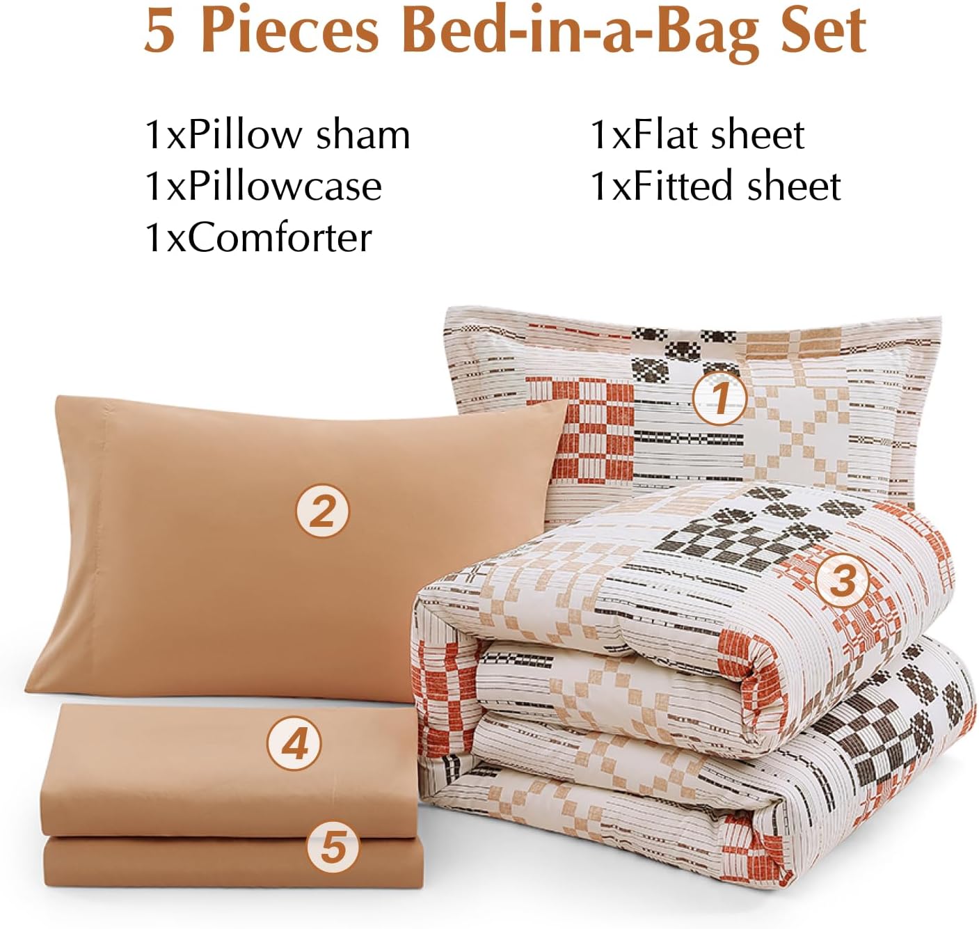 Melex Plaid Comforter Set