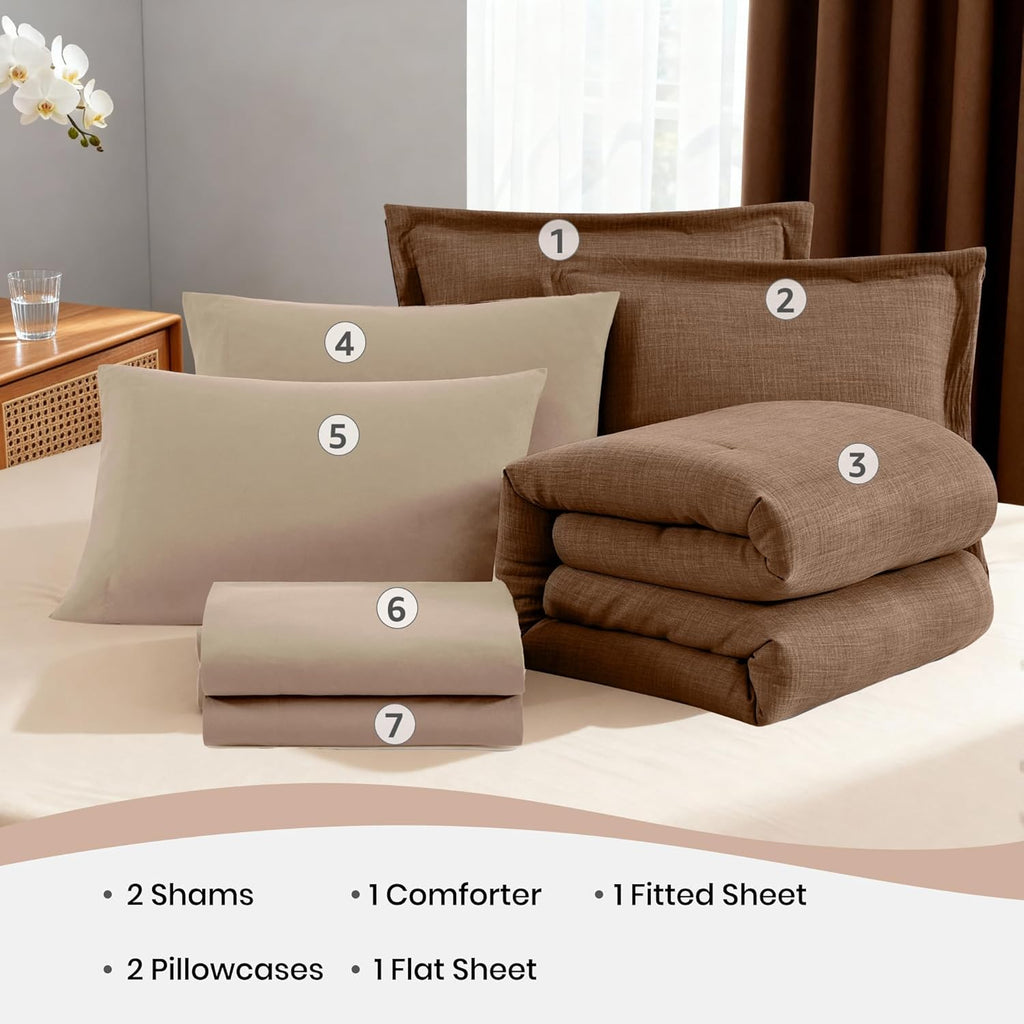 Melex Textured Comforter Set