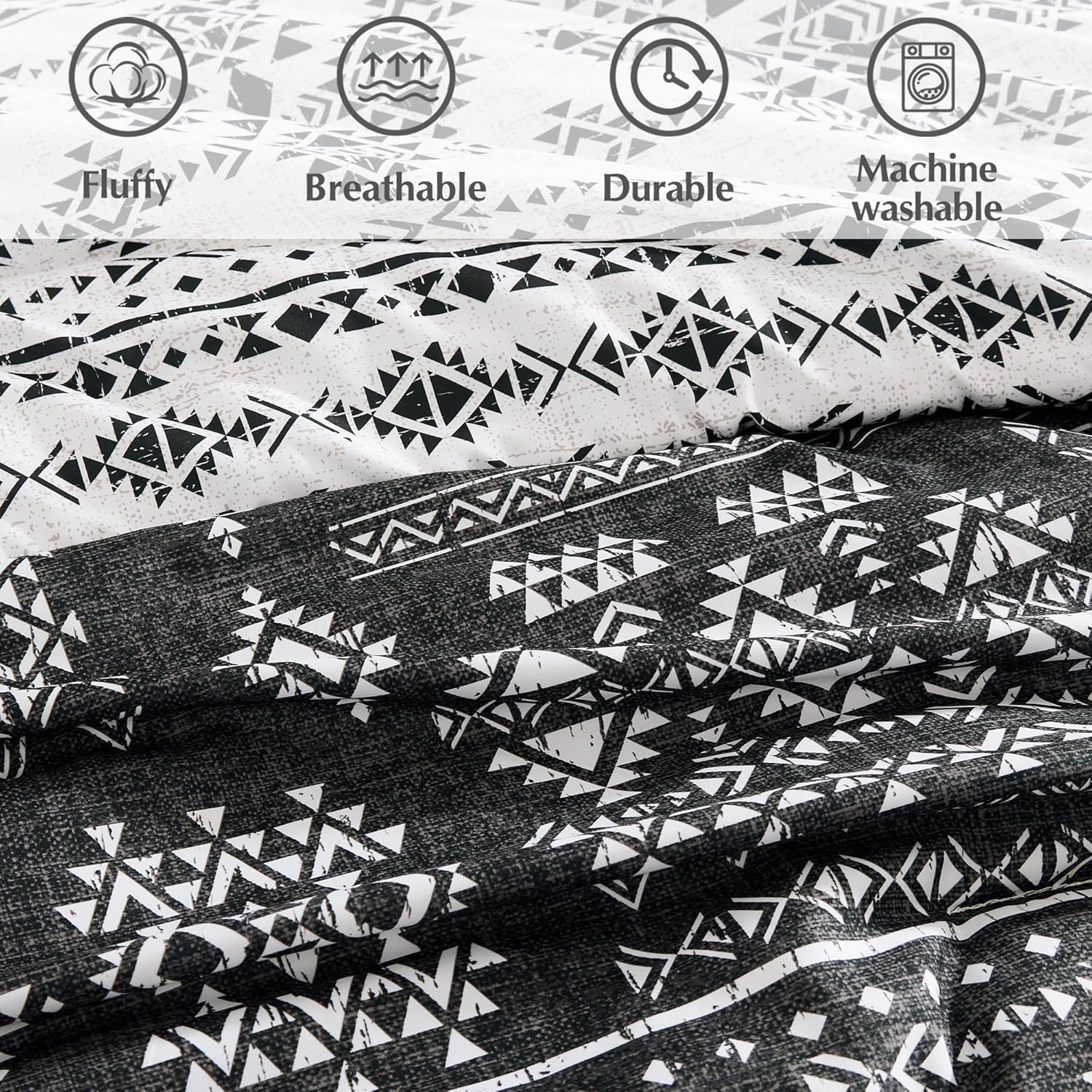 Melex Boho 7-Piece Bed in a Bag Comforter Set with Sheets