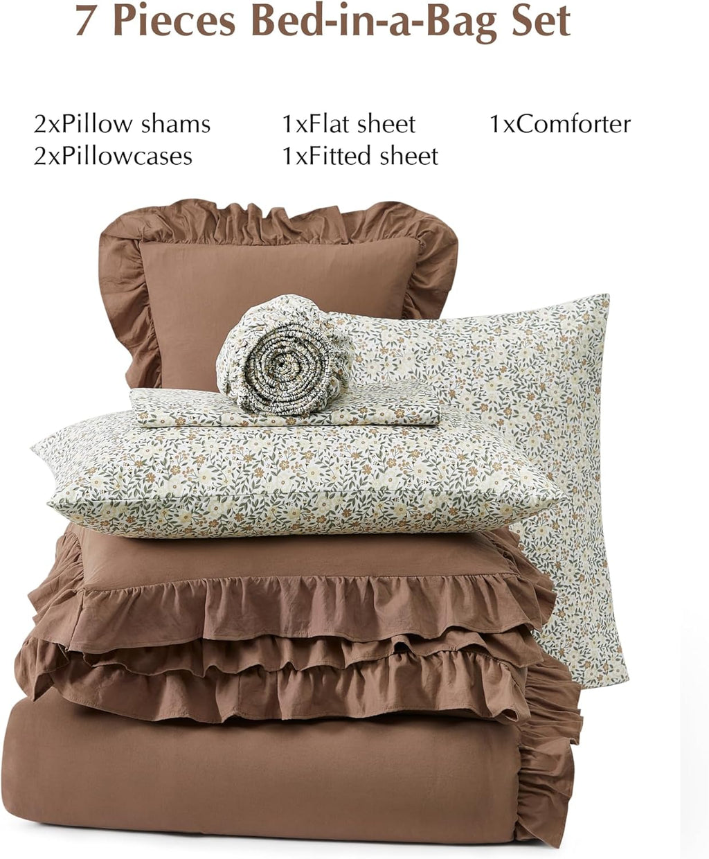 Melex Ruffle Comforter Set
