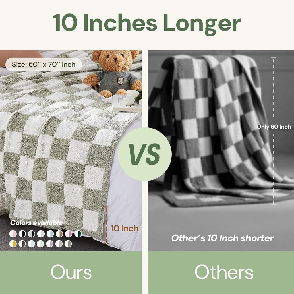 Melex Checkered Throw Blanket
