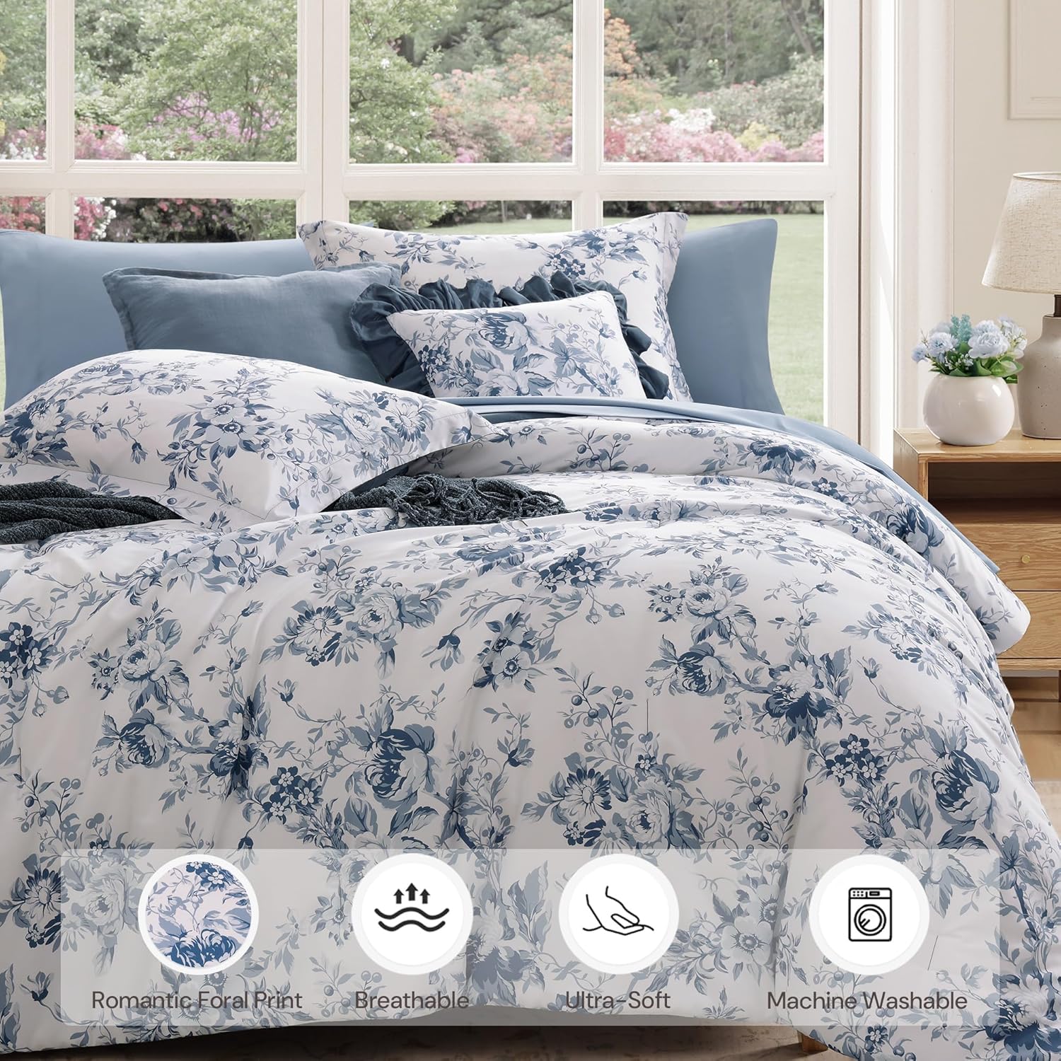 Botanical Flowers Comforter Set