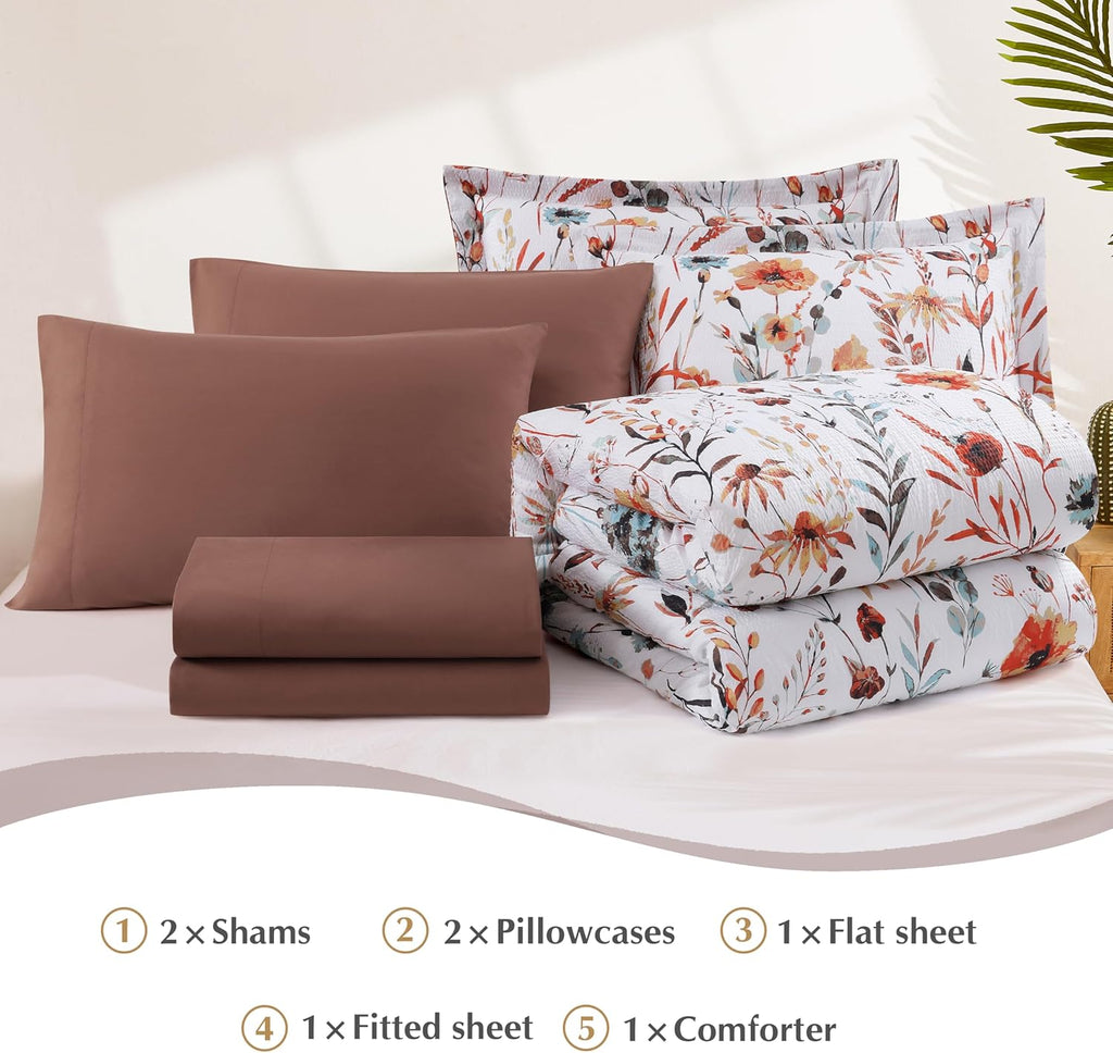 Melex Floral 7-piece Comforter Set