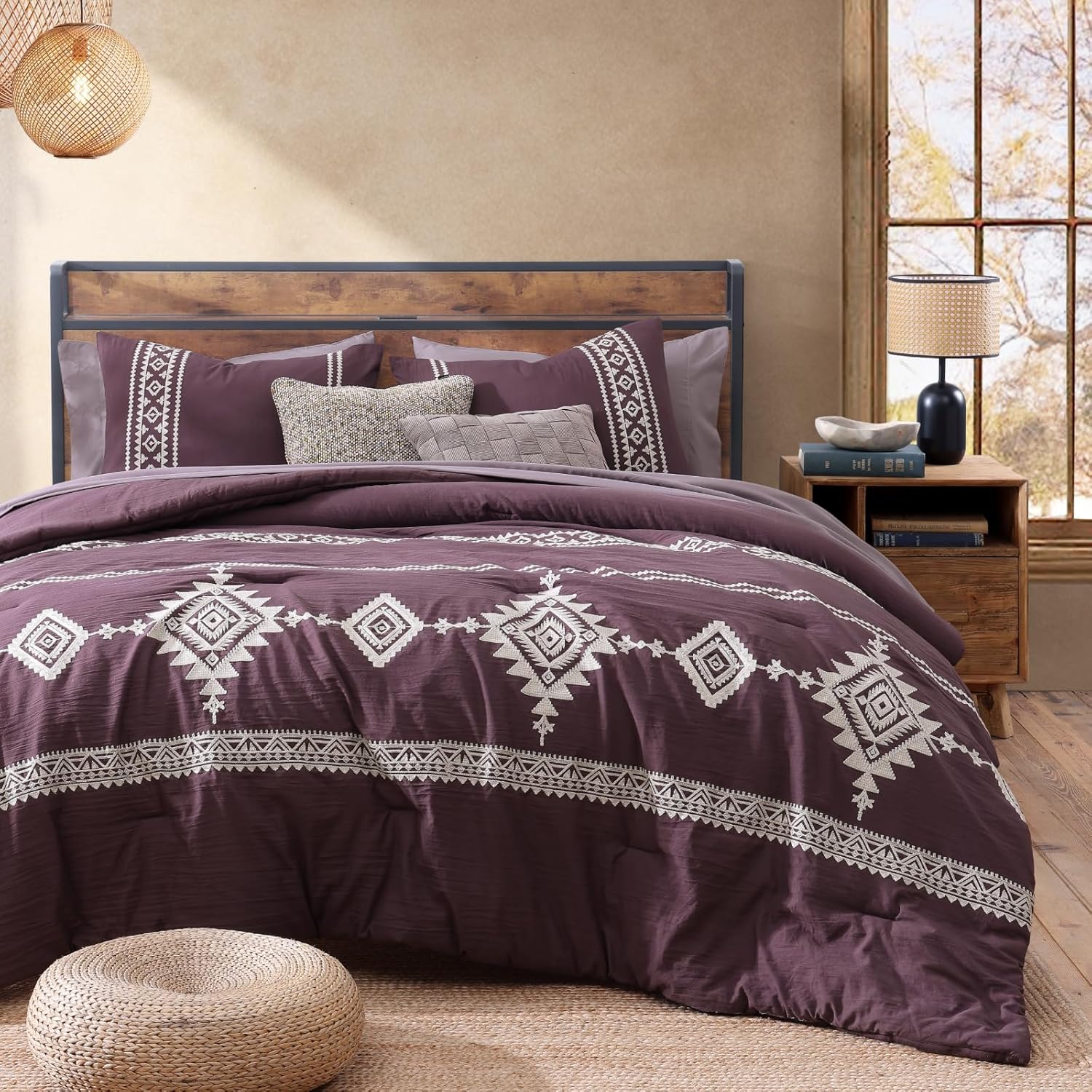 Melex Embroidery Comforter Set
