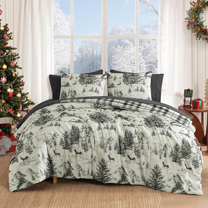 Melex Plaid Comforter Set