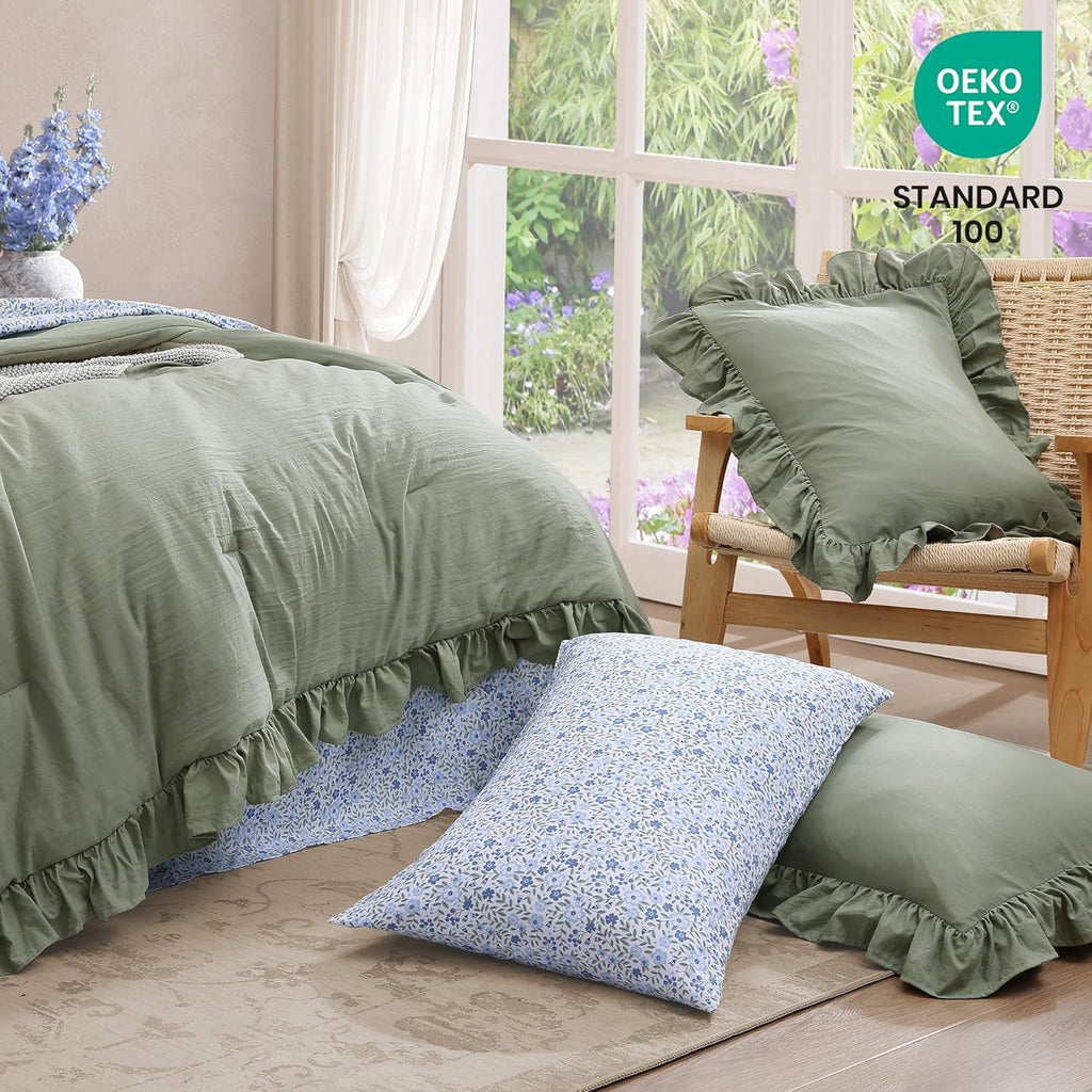 Melex Ruffle Comforter Set