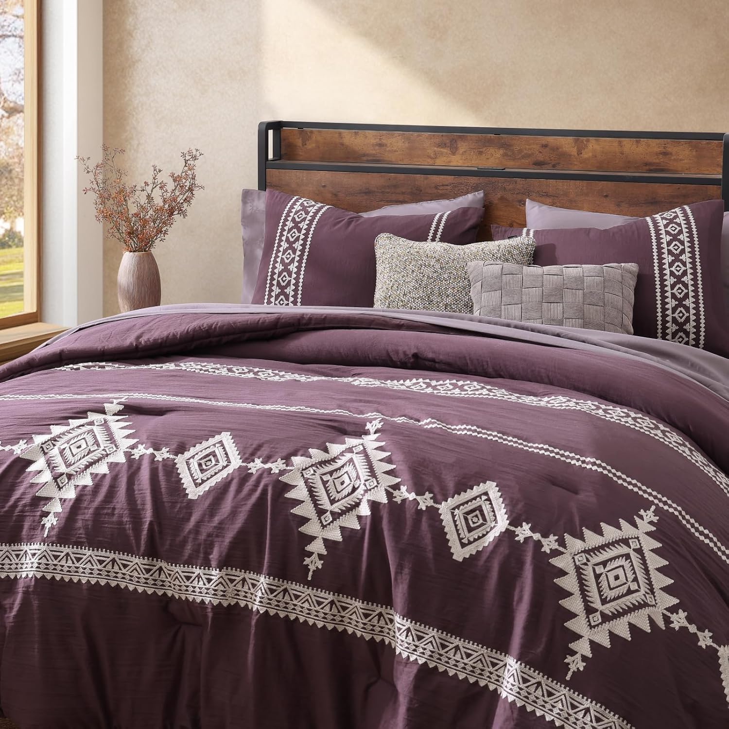 Melex Embroidery Comforter Set