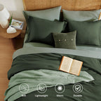 Prewashed fabric 7-piece Bed in a Bag Comforter Set