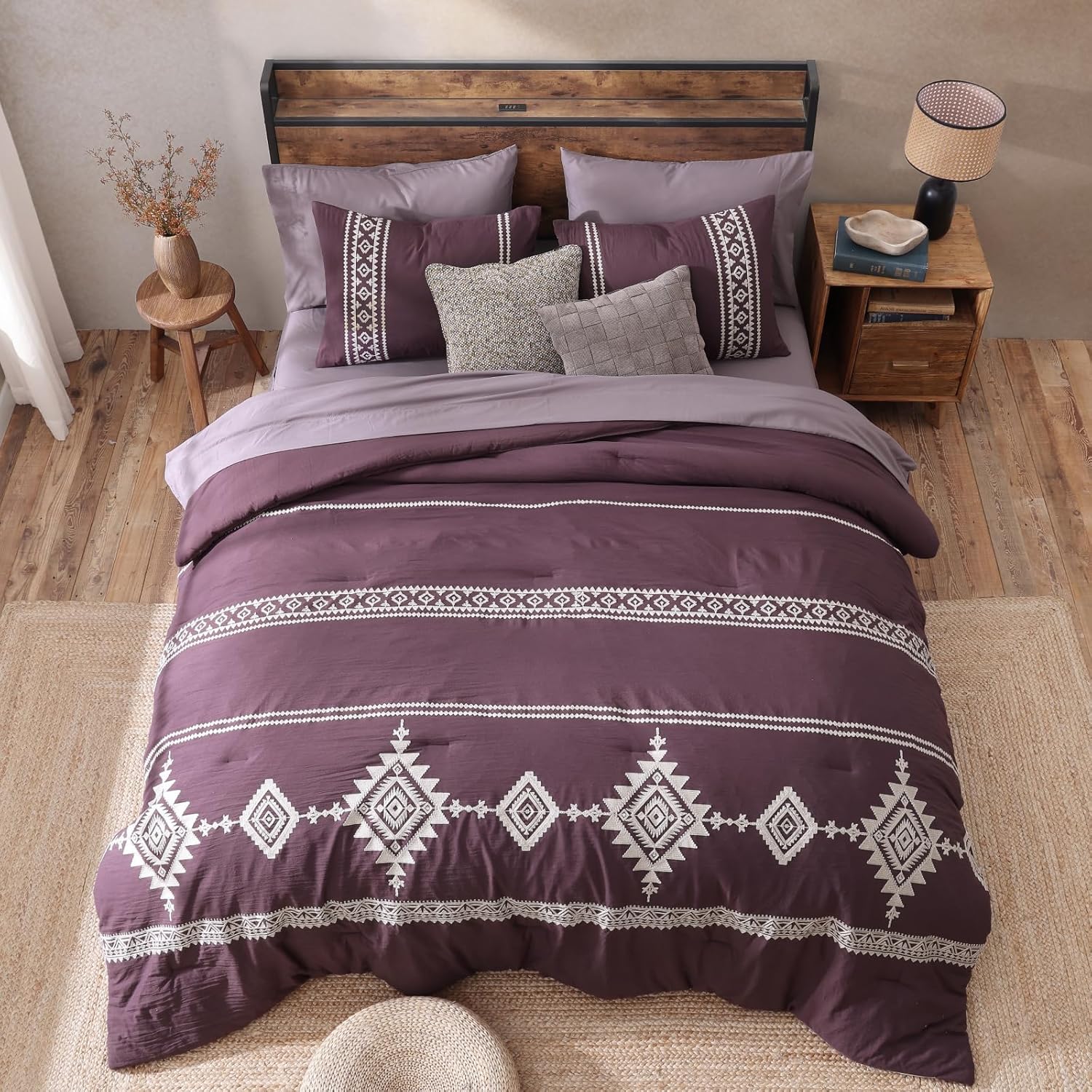 Melex Embroidery Comforter Set