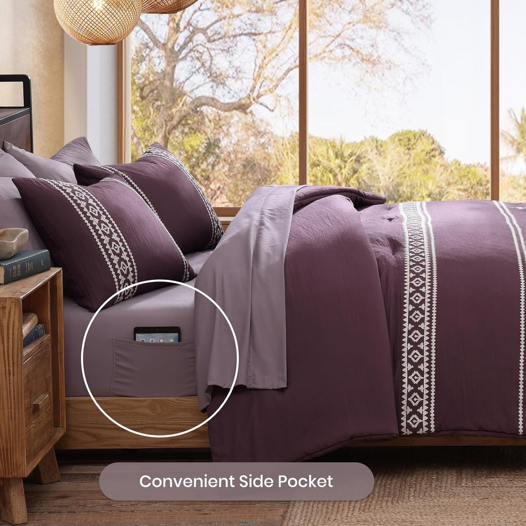Melex Embroidery Comforter Set