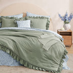 Melex Ruffle Comforter Set