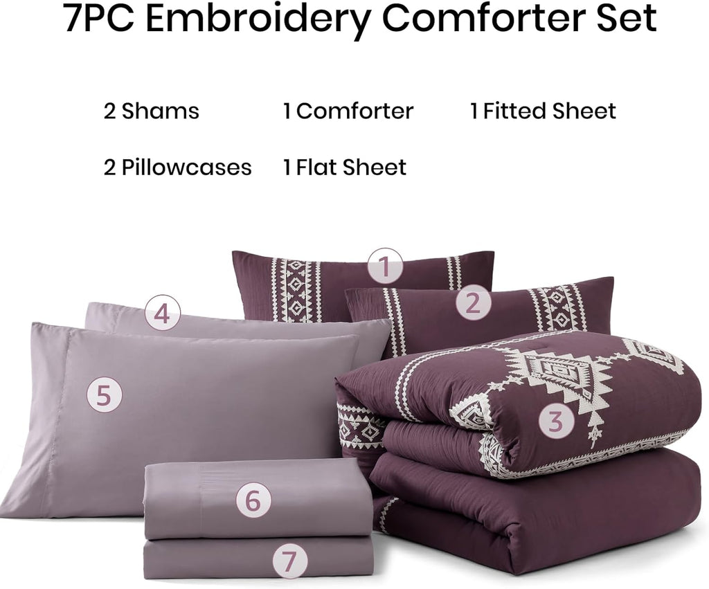 Melex Embroidery Comforter Set