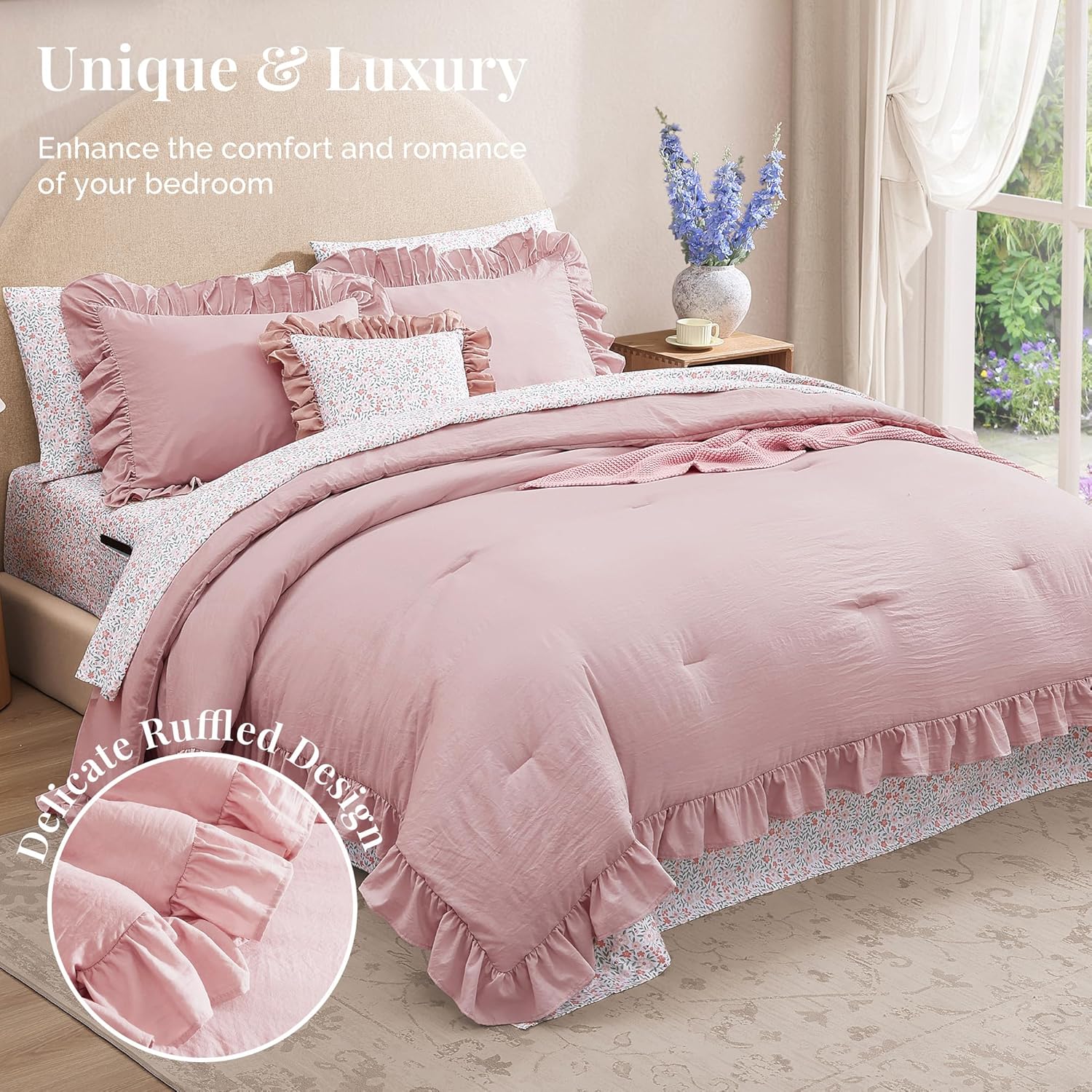 Melex Ruffle Comforter Set