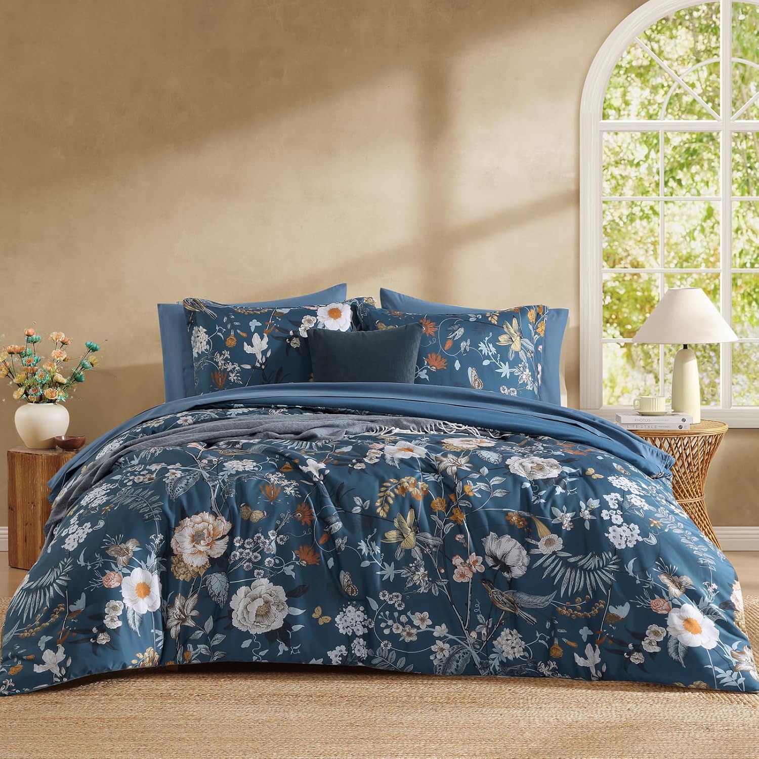 Melex Floral 7-piece Comforter Set