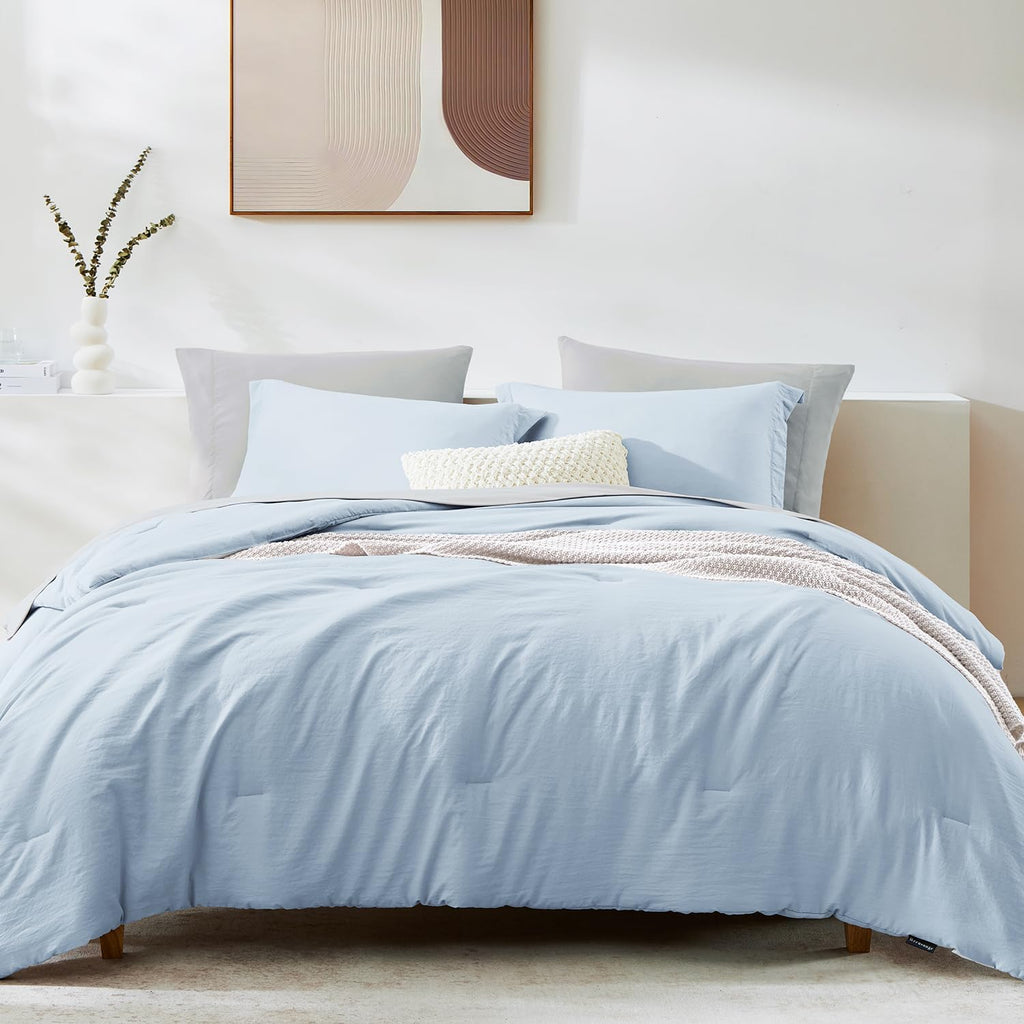 Prewashed fabric 7-piece Bed in a Bag Comforter Set