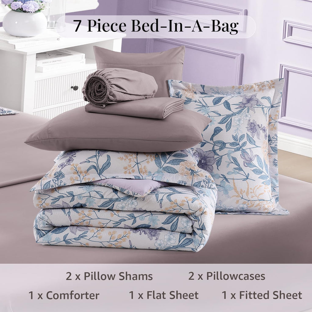 Melex Floral 7-piece Comforter Set