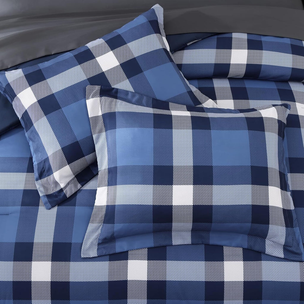Melex Plaid Comforter Set