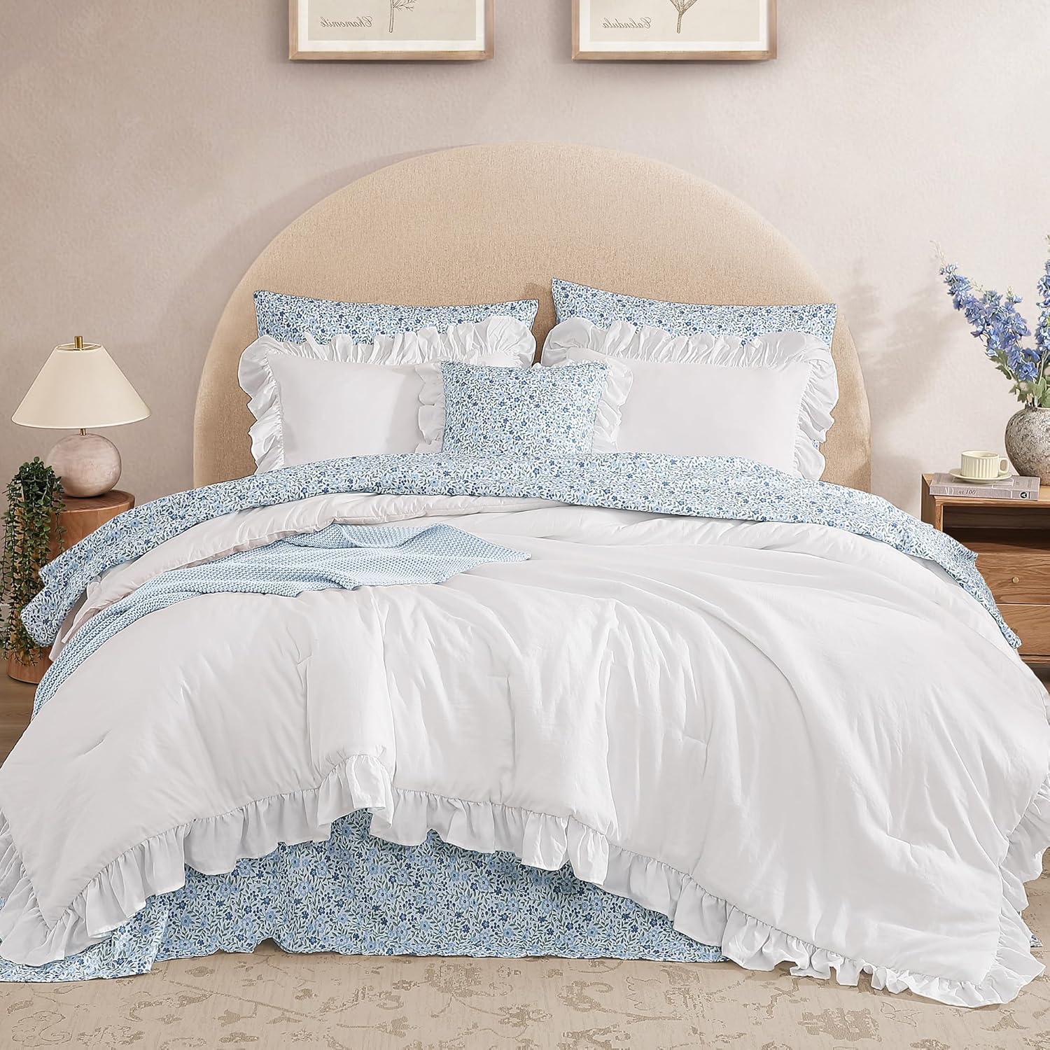 Melex Ruffle Comforter Set