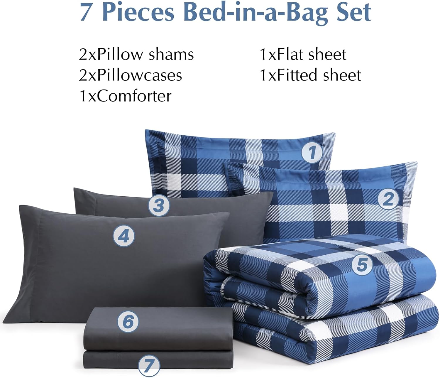 Melex Plaid Comforter Set