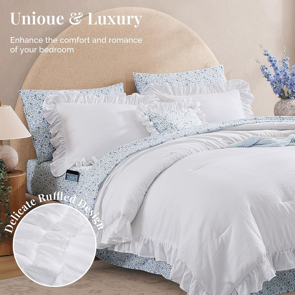 Melex Ruffle Comforter Set