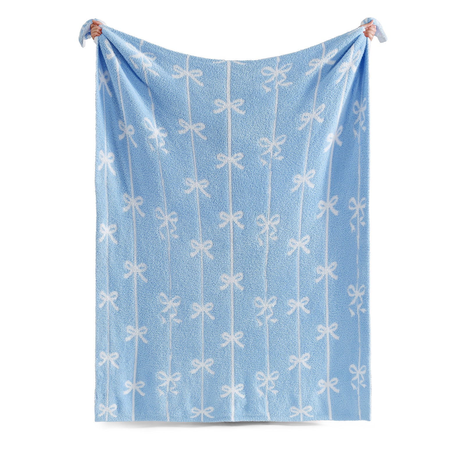 Catami Bow Throw Blanket-Reversible Home Decor Blankets for Couch Sofa Bed Camping 50"x60"